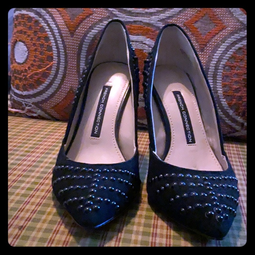 Black suede shoes